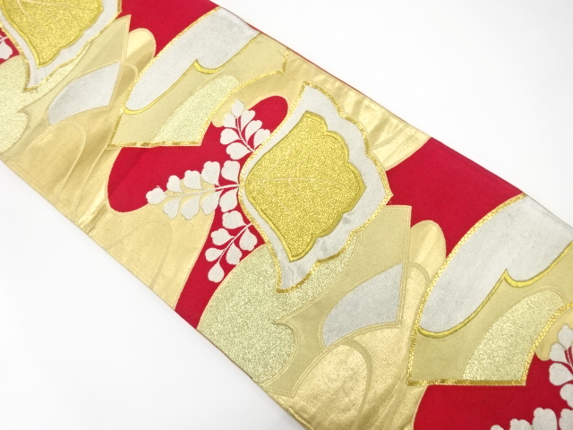 JAPANESE KIMONO / ANTIQUE FUKURO OBI / SILK / EMBROIDERY / PAULOWNIA